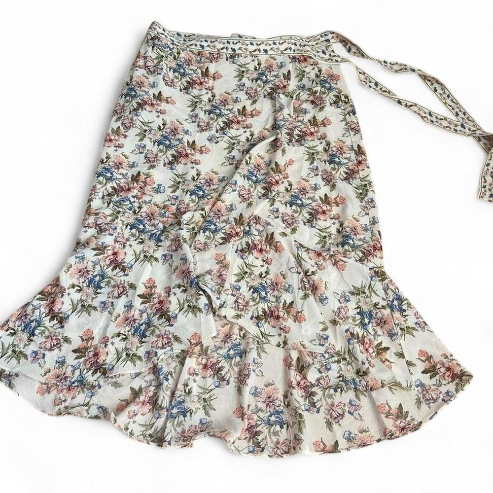 Max Studio Asymmetrical Floral Skirt - Multicolor